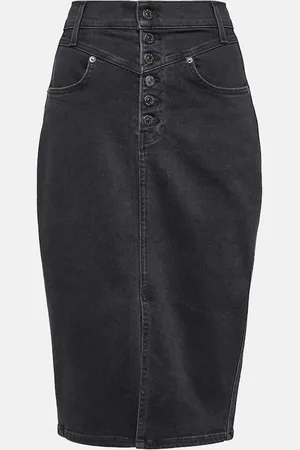 VERONICA BEARD Herron denim midi skirt