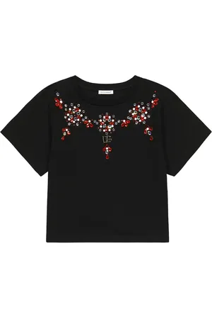 Dolce & Gabbana Crystal-embellished cotton T-shirt