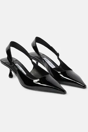 Jimmy Choo Amel 50 Pat leather slingback pumps