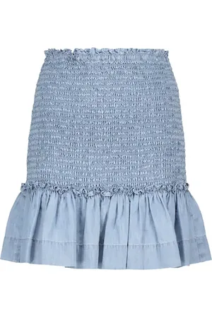 VERONICA BEARD Aloya chambray miniskirt