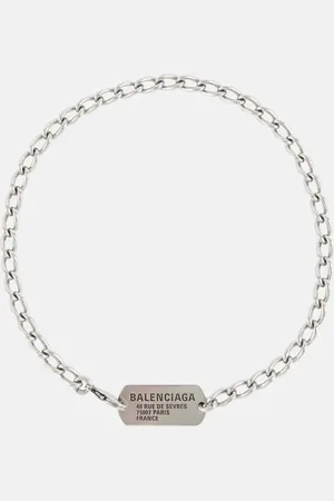 Balenciaga Logo tag necklace