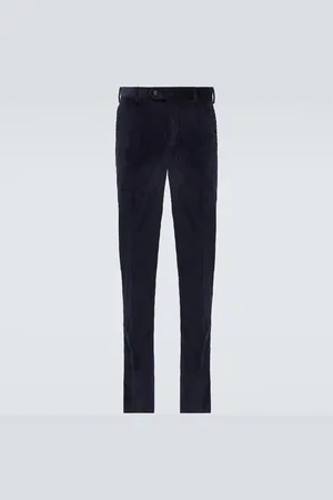 Loro Piana Pantaflat cotton corduroy slim pants