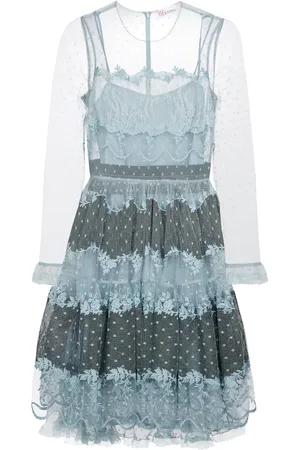 RED Valentino Tiered lace minidress