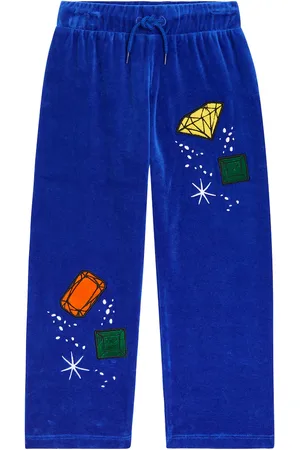 Mini Rodini Jewels appliquÃ© velour pants