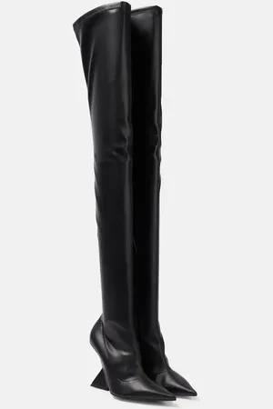 The Attico Cheope leather over-the-knee boots