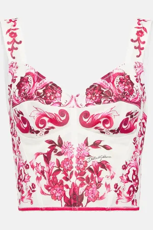 Dolce & Gabbana Majolica printed corset top