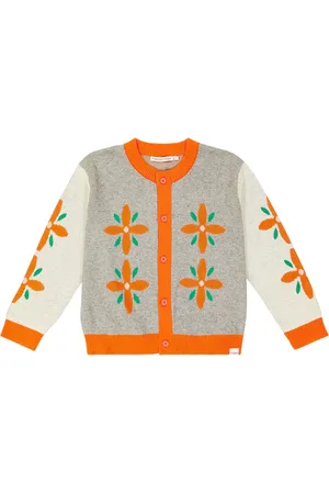 Tiny Cottons Tiny Flowers cotton and wool cardigan
