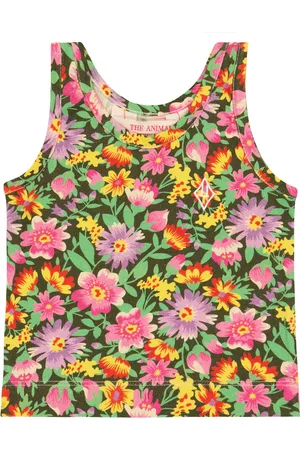 The Animals Observatory Baby Frog printed cotton jersey tank top