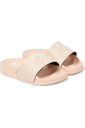 OFF-WHITE Logo faux-leather slides