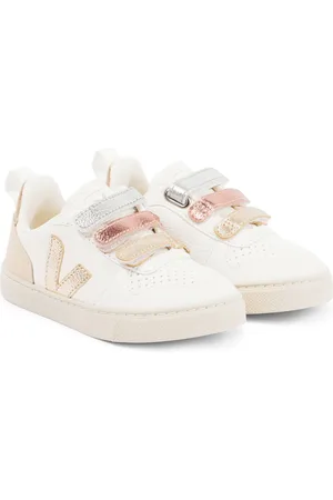 Veja V-10 leather and suede sneakers