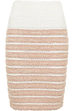 Balmain BouclÃ© pencil miniskirt