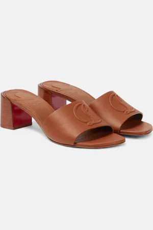 Christian Louboutin So CL 55 embossed leather mules