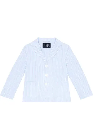 Il gufo Striped seersucker blazer