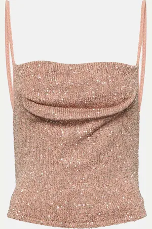 Altuzarra Diaplo metallic knit crop top