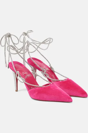 Christian Louboutin Astrid Lace Strass 85 velvet pumps