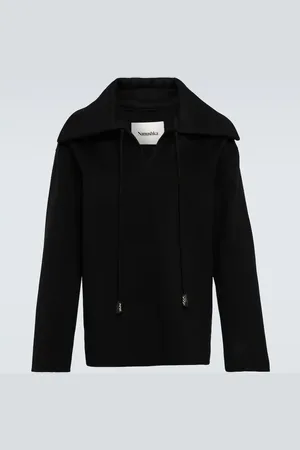Nanushka Zevi wool and silk smock jacket