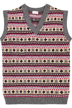La Coqueta Cacia Fair Isle wool-blend sweater vest