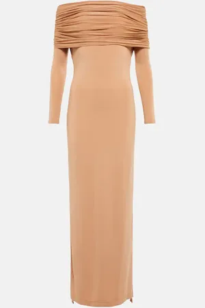 DION LEE Off-shoulder ruched maxi dress
