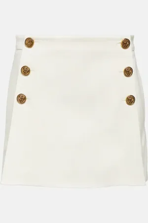 RED Valentino High-rise gabardine shorts