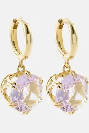 Ileana Makri Crown 18kt earrings with amethysts