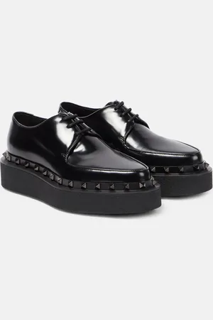 VALENTINO GARAVANI Rockstud M-Way leather Derby shoes