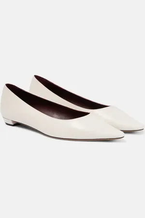 The Row Claudette leather ballet flats