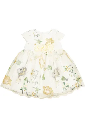 PATACHOU Floral-appliquÃ© embroidered tulle dress