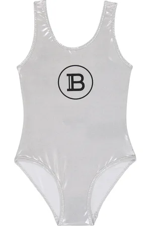 Balmain Metallic logo swimsuit
