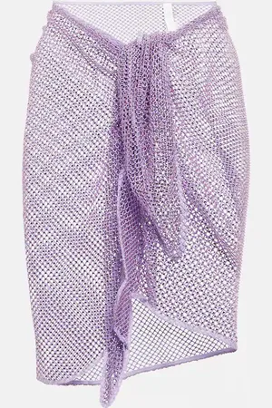 Simkhai Doris embellished mesh beach cover-up
