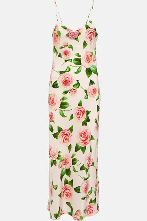 RODARTE Floral silk slip dress