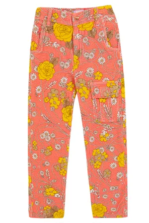 ERL Floral stretch-cotton corduroy pants