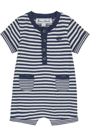 Tartine Et Chocolat Baby striped cotton romper
