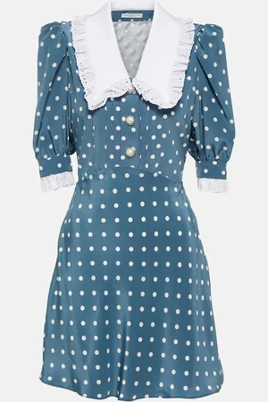 Alessandra Rich Polka-dot silk minidress