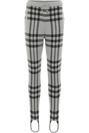 UNDERCOVER Checked wool stirrup pants