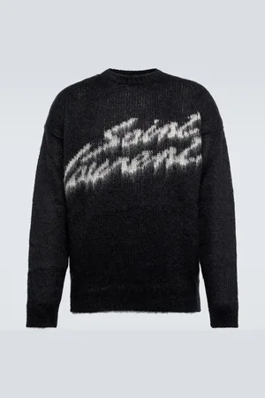 Saint Laurent Logo mohair-blend sweater