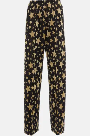 Palm Angels Wide-leg jacquard sweatpants