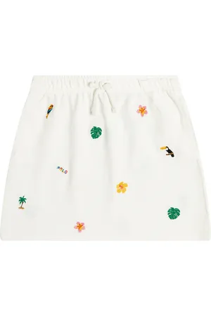 Ralph Lauren Embroidered cotton skirt