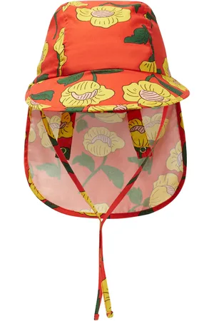 Mini Rodini Flowers printed cotton hat