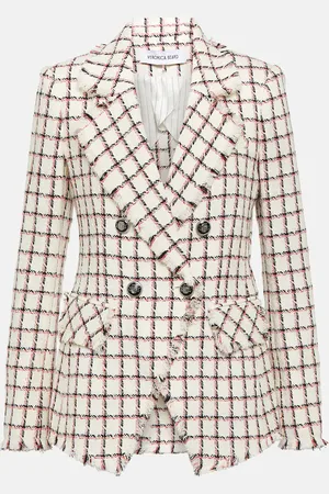 VERONICA BEARD Taja double-breasted cotton blend jacket