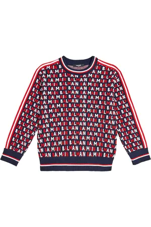 Balmain Monogram crewneck cotton sweater