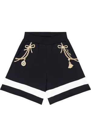 MONNALISA Embroidered cotton jersey shorts