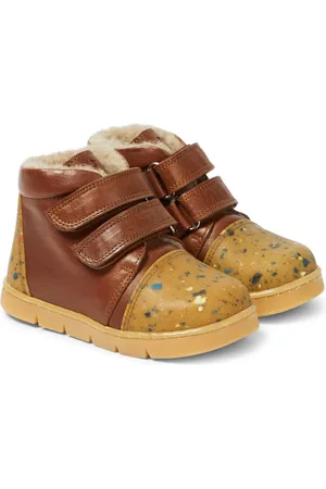 Petit Nord Shearling-lined leather sneakers