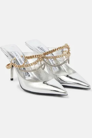 Jimmy Choo X Jean Paul Gaultier embellished leather slingback pumps