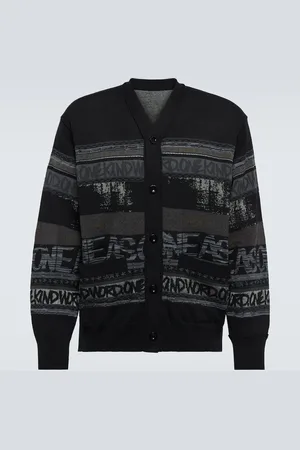 SACAI X Eric Haze jacquard cotton cardigan