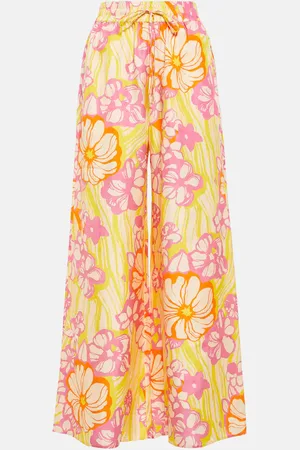 ALÉMAIS AlÃ©mais Fenella floral high-rise silk pants