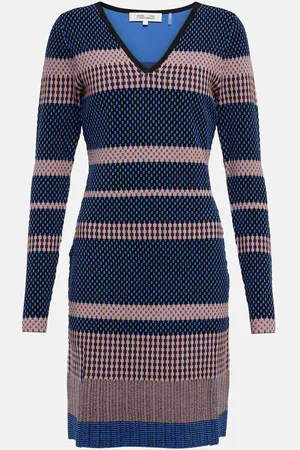 Diane von Furstenberg Long-sleeved knit minidress