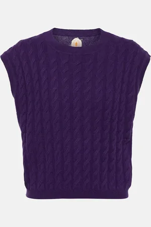 Jardin des Orangers Cable-knit cashmere vest
