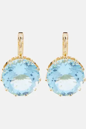 Ileana Makri 18kt gold earrings with topaz