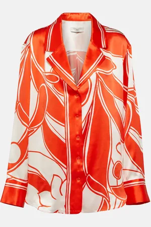 SIR Ramona printed silk satin shirt