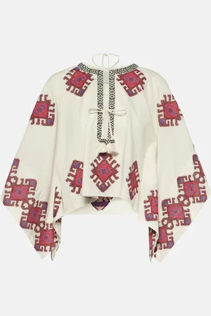 JOHANNA ORTIZ Fringed cotton top